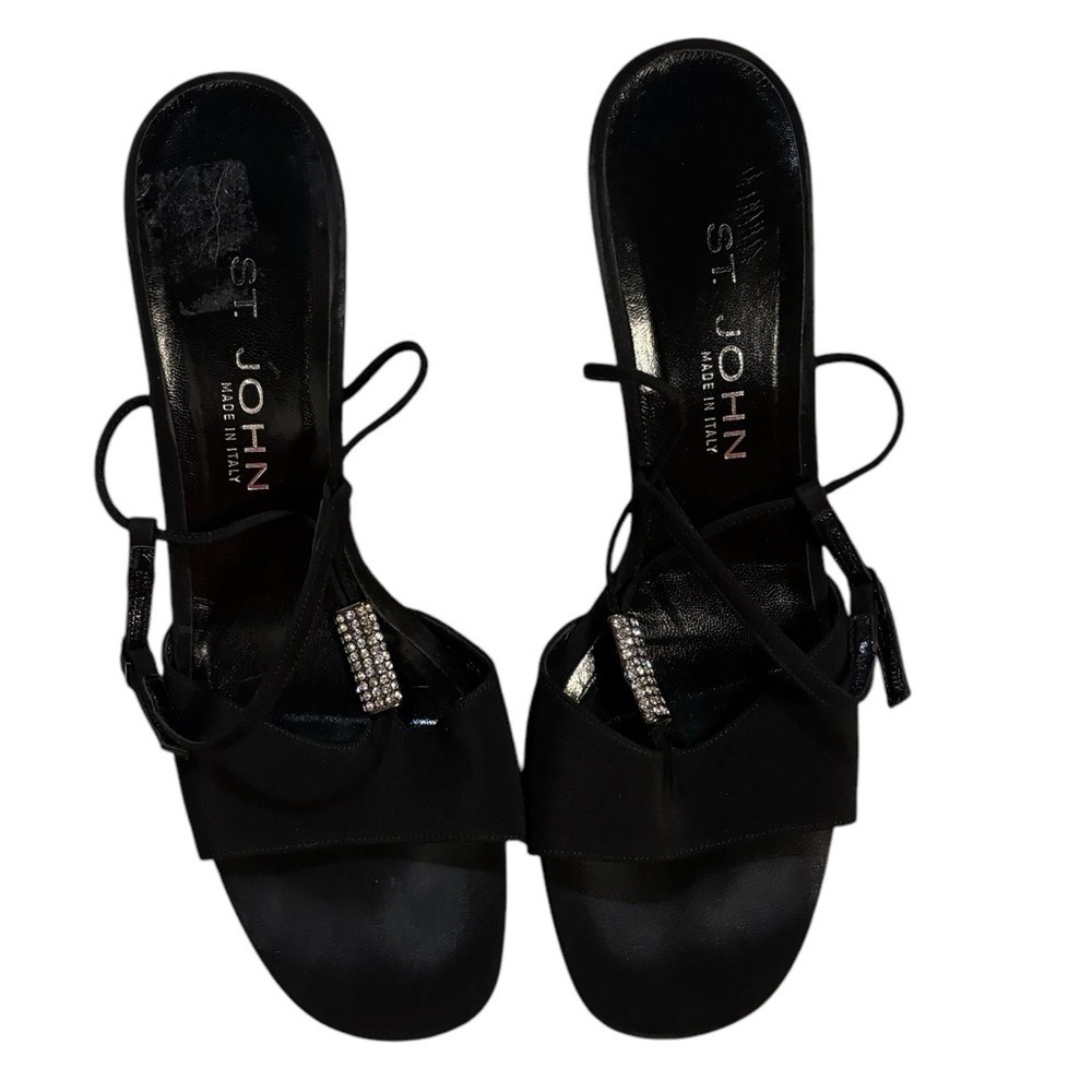 St. John Jeweled Heels Black Size 9B